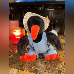 🌾 TY Beanie Baby Cawley Crow Scarecrow Plush